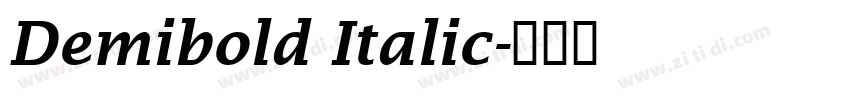 Demibold Italic字体转换